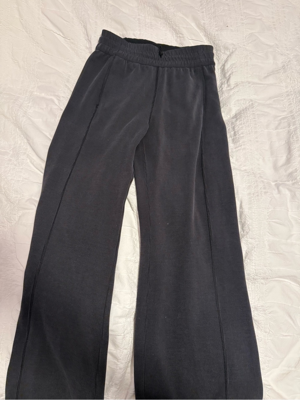 lululemon Black softstreme ribbed Wide-Leg pants